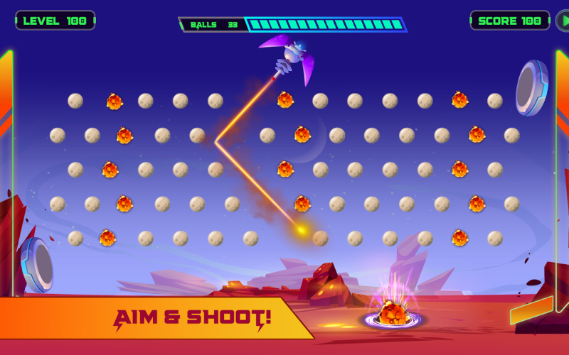 Galactic Peggle-Ball Breaker: Main Gameplay Functions Galactic Peggle-Ball Breaker: A visually stunning, space-themed casual game with simple touch controls. Aim, shoot, and clear orange pegs while enjoying physics-based mechanics that keep gameplay exciting. With progressive difficulty, vibrant galaxy-inspired graphics, and immersive sound design, this game offers an engaging experience for all ages.